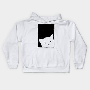 Cat Looking Out a Window Kids Hoodie